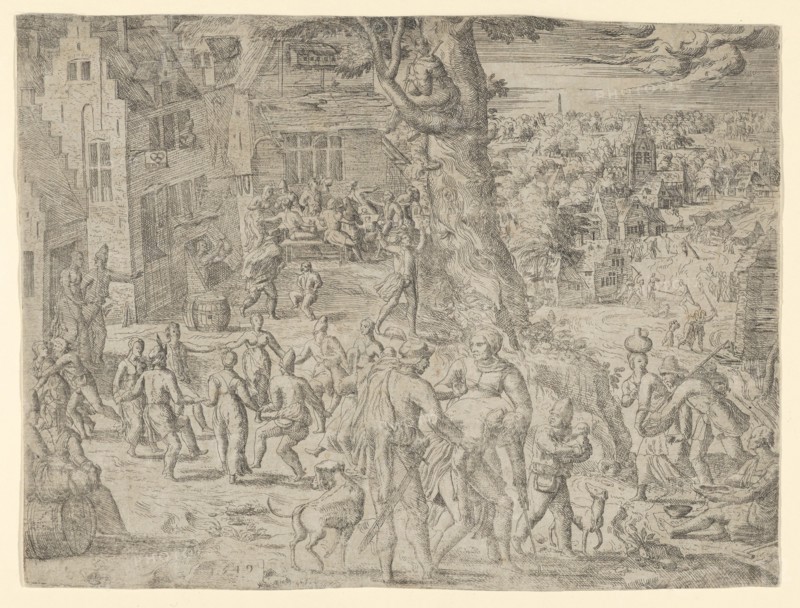 The Village Fair, 1549., 1549. Creator: Possibly by Peeter van der Borcht.
