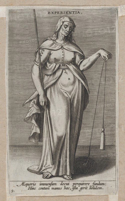 Experientia, from Prosopographia, ca. 1585-90., ca. 1585-90. Creator: Philip Galle.