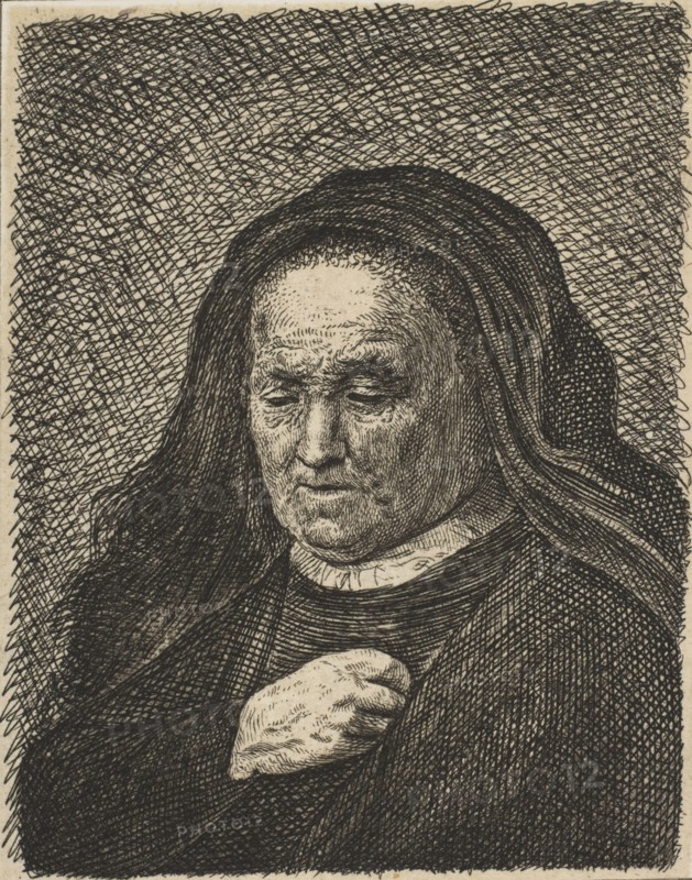 The Artist's Mother with Her Hand on Her Chest, 18th century., 18th century. Creator: Unknown.