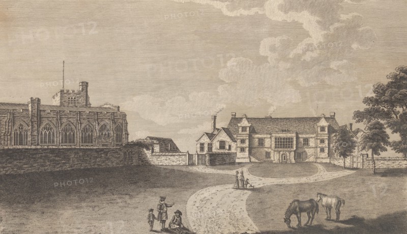 The Ancient Archiepiscopal Palace at Maidstone, from Edward Hasted's, The History and Topo..., 1782. Creator: Richard Bernard Godfrey.