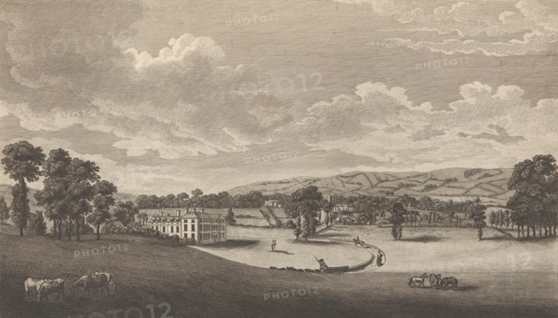 Preston Hall in Aylesford, in the County of Kent, from Edward Hasted's, The History and..., 1777-90. Creator: Richard Bernard Godfrey.