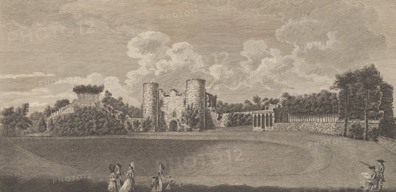 Tunbridge Castle in the County of Kent, from Edward Hasted's, The History and..., 1777-90. Creator: Richard Bernard Godfrey.