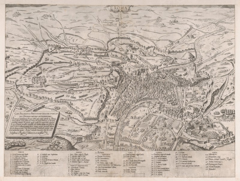 Speculum Romanae Magnificentiae: View of Rome from the North, 1561., 1561. Creator: Sebastiano di Re.