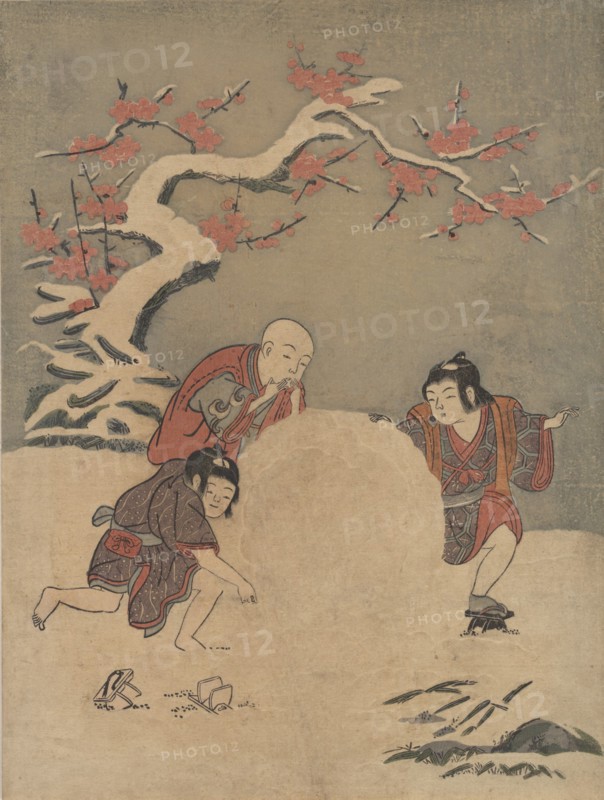The Snow Ball, 1770., 1770. Creator: Suzuki Harunobu.