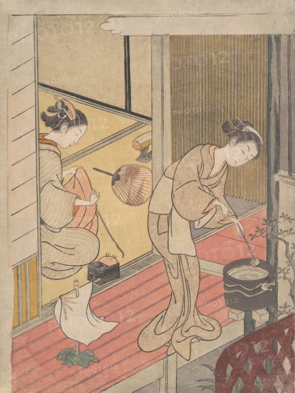 The Returning Sails of the Towel Rack, ca. 1766., ca. 1766. Creator: Suzuki Harunobu.