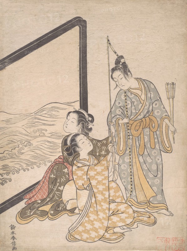 Parody of Minamoto no Tametomo, 1765., 1765. Creator: Suzuki Harunobu.
