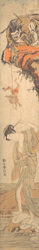 Beauty with Demons, 18th century., 18th century. Creator: Suzuki Harunobu.