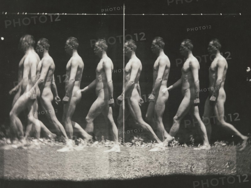 [Man Walking, "Stroboscopic" Photograph], 1880s, printed 1930s-40s., 1880s, printed 1930s-40s. Creator: Thomas Eakins.