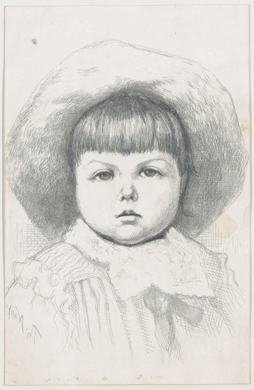 Portrait of a Child (Cyril Nast?), after 1879., after 1879. Creator: Thomas Nast.
