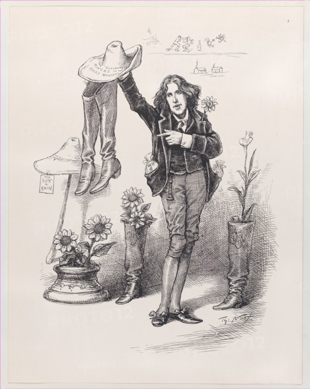 Wilde on Us. Something To "Live Up" To in America, June 10, 1882., June 10, 1882. Creator: Thomas Nast.