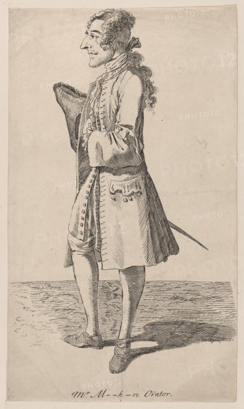 Macklin Orator, 1750-80., 1750-80. Creator: Thomas Patch.