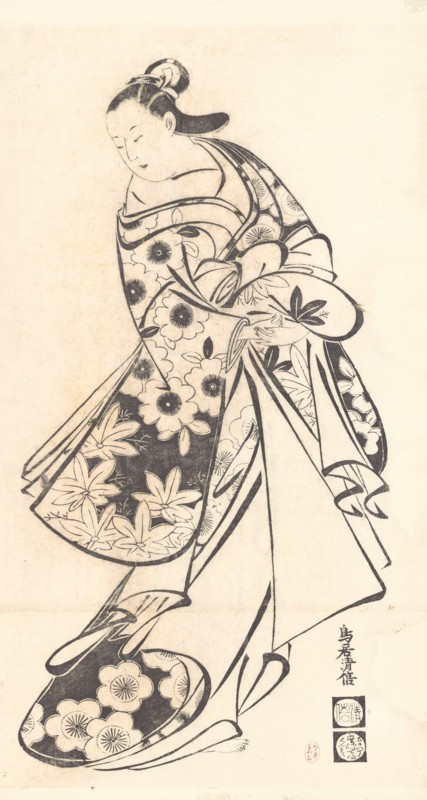 Courtesan, ca. 1712., ca. 1712. Creator: Torii Kiyomasu I.