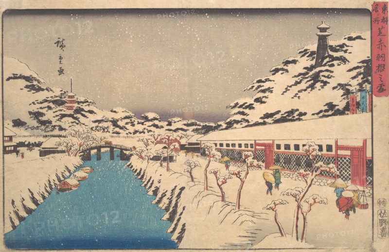 Winter Landscape, 1846., 1846. Creator: Ando Hiroshige.