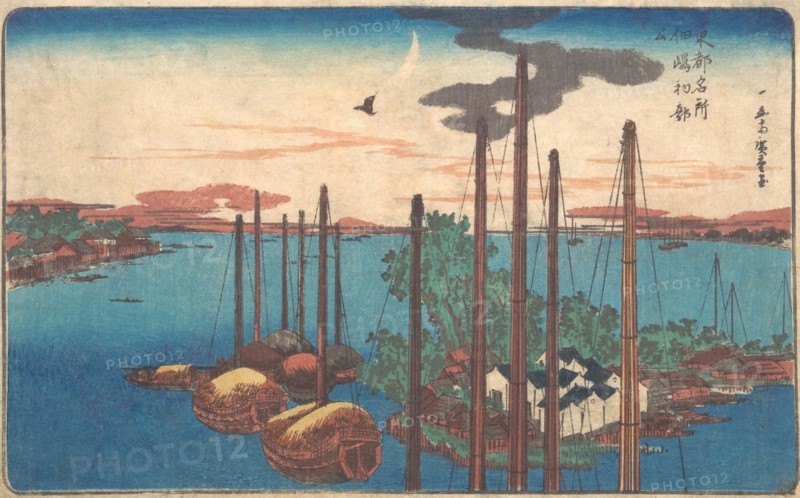 Tsukudajima Hatsu Hototogisu, probably 1830., probably 1830. Creator: Ando Hiroshige.