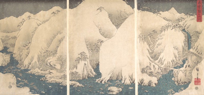 Kiso Gorge in the Snow. Creator: Ando Hiroshige.