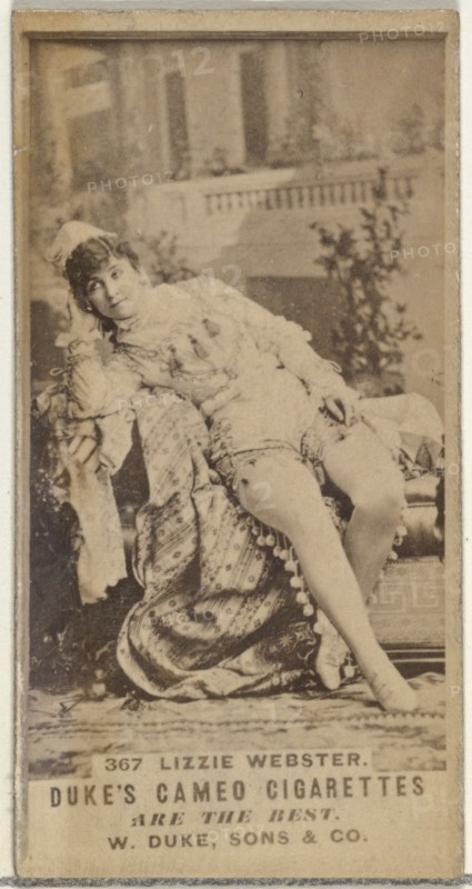 Card Number 367, Lizzie Webster, from the Actors and Actresses series (N145-5) issued by ..., 1880s. Creator: Unknown.