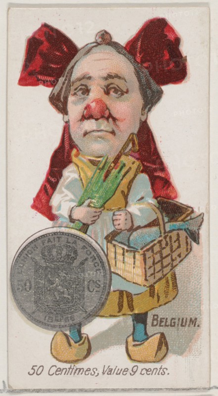 Belgium, 50 Centimes, from the series Coins of All Nations (N72, variation 1) for Duke bra..., 1889. Creator: Unknown.