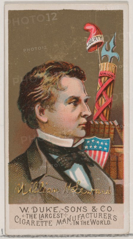 William H. Seward, from the series Great Americans (N76) for Duke brand cigarettes, 1888., 1888. Creator: Unknown.