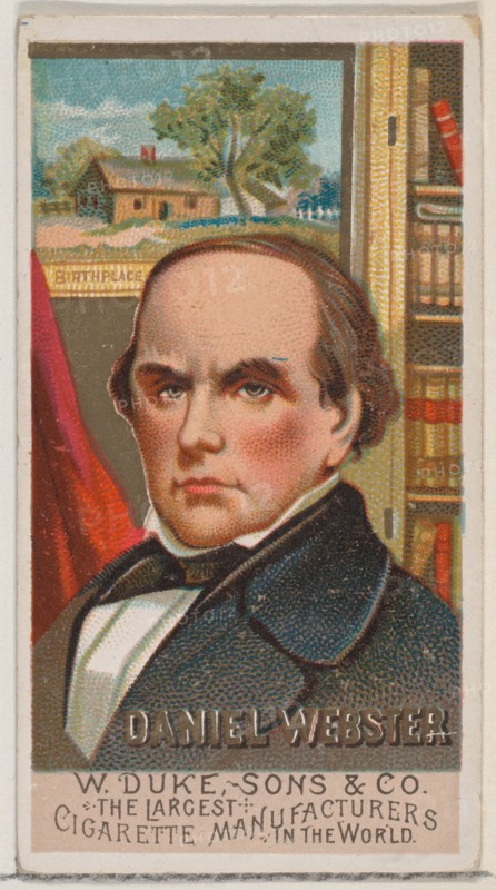Daniel Webster, from the series Great Americans (N76) for Duke brand cigarettes, 1888., 1888. Creator: Unknown.