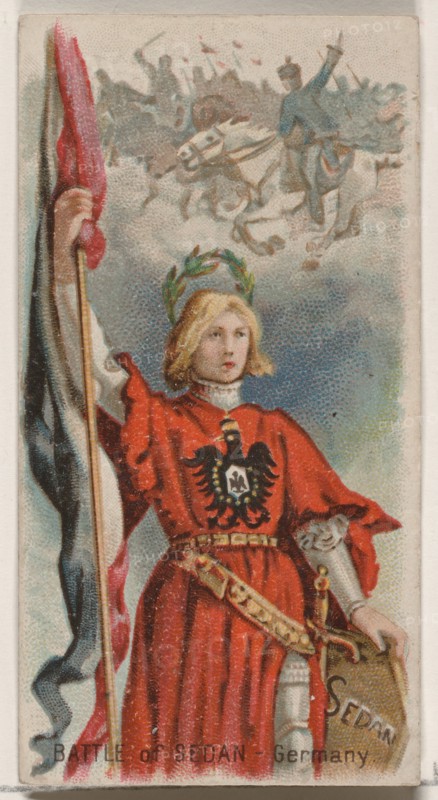 Battle of Sedan, Germany, from the Holidays series (N80) for Duke brand cigarettes, 1890., 1890. Creator: George S. Harris & Sons.