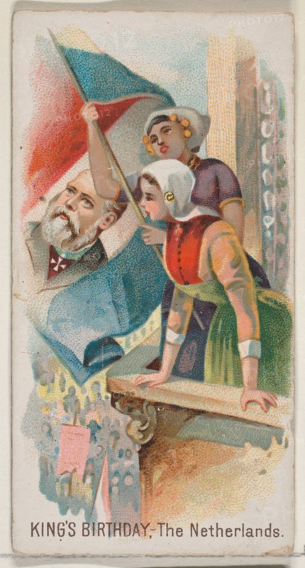 King's Birthday, The Netherlands, from the Holidays series (N80) for Duke brand cigarettes..., 1890. Creator: George S. Harris & Sons.