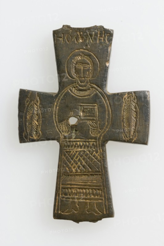 Half of a Reliquary Pendant Cross, Byzantine, 11th century.