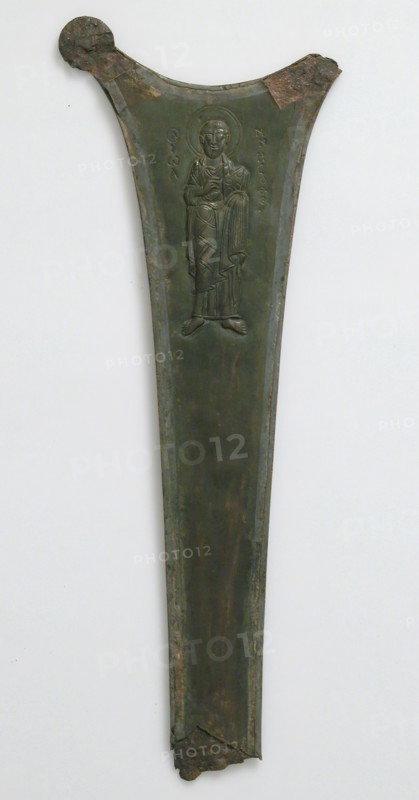 Cross Fragment with Saint John the Theologian, Byzantine, 11th century.