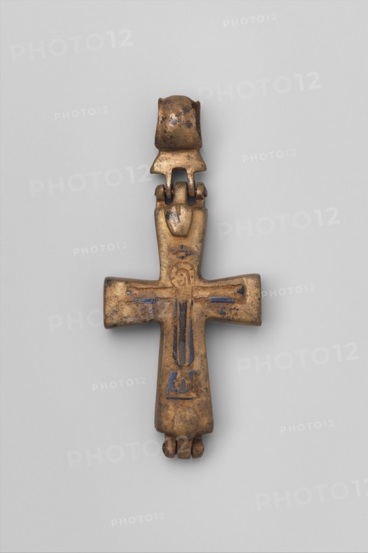 Reliquary Cross with Christ Crucified and the Virgin and Child, Byzantine, 11th century.