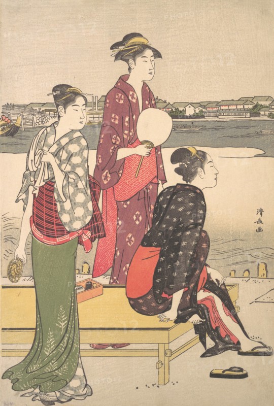 Evening on the Banks of the Sumida River.