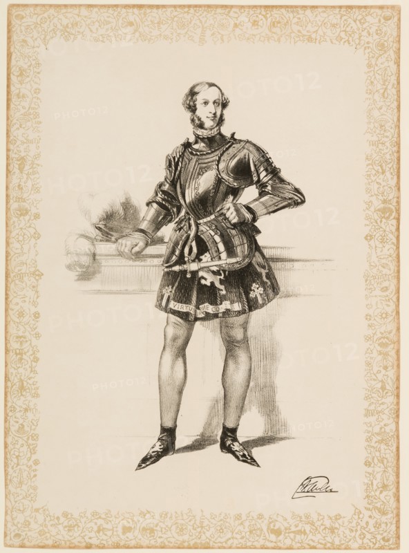 Print of William 2nd Earl of Craven in Costume Worn at Eglinton Tournament 1839, ca. 1839.