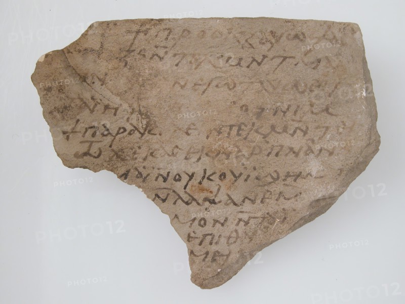 Ostrakon, Coptic, 7th century.