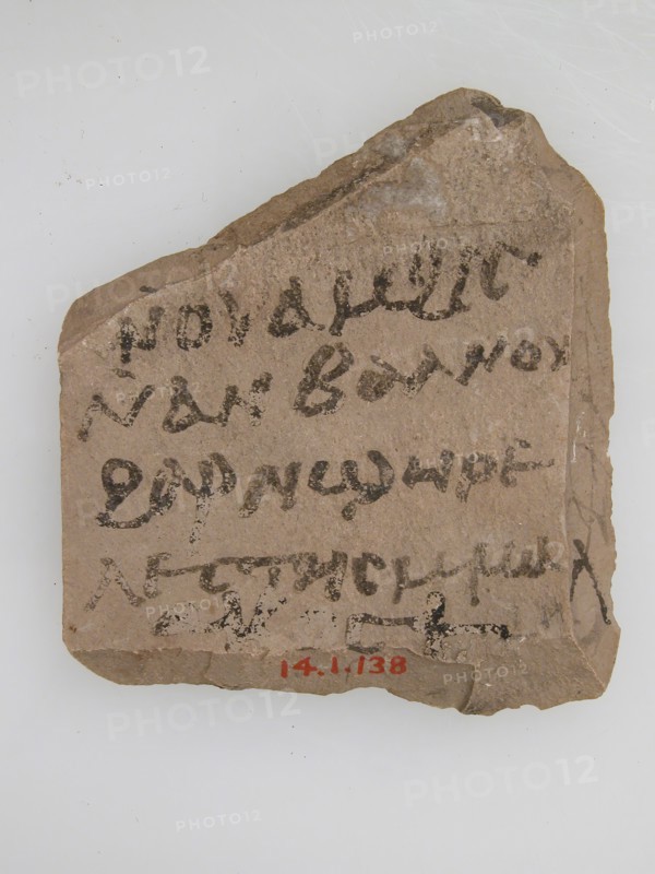 Ostrakon, Coptic, 600.
