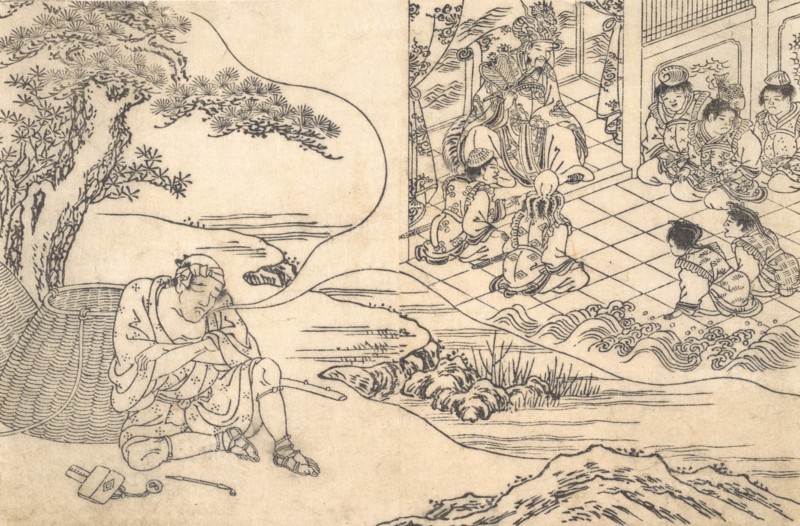 Parody of the Tale of Young Man Lu: A Fisherman Dreaming, ca. 1700.