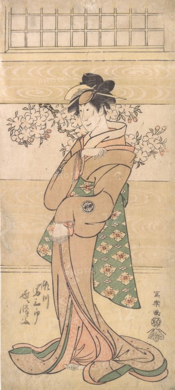 Actor Segawa Tomisaburo II as the Geisha Asaka, 1794-95.
