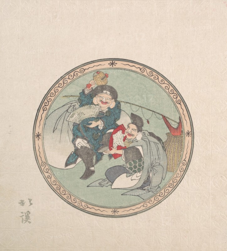 Ebisu and Daikoku; Two of the Seven Gods of Good Fortune, 19th century.