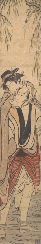 Two Lovers Crossing a River, late 18th century.