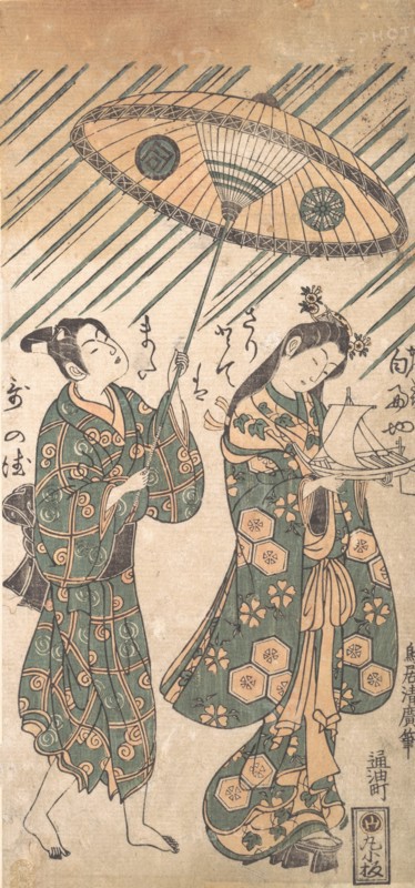 The Actors Nakamura Tomijiro in the Role of Ono no Komachi and Sanogawa Ichimatsu in the Role of Her Servant, ca. 1756.