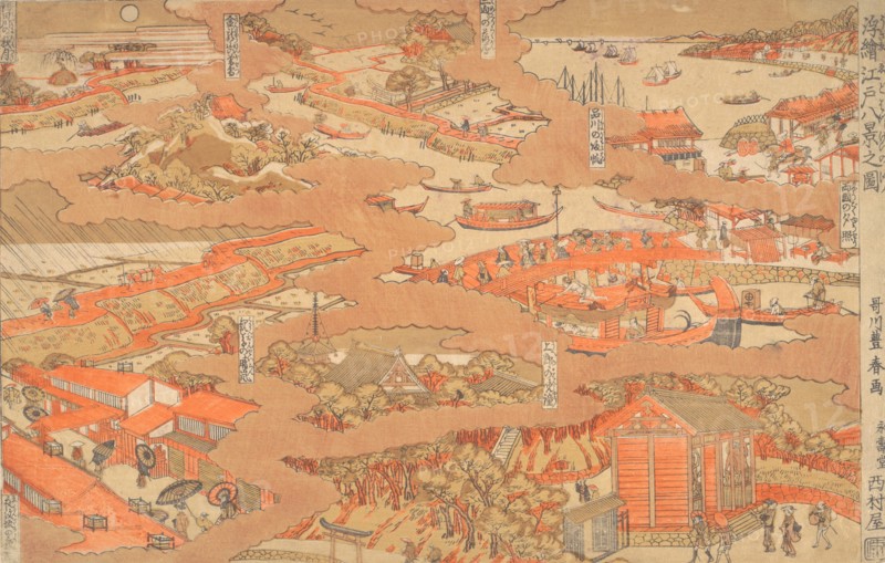 Edo Hakkei no Zu, ca. 1780.