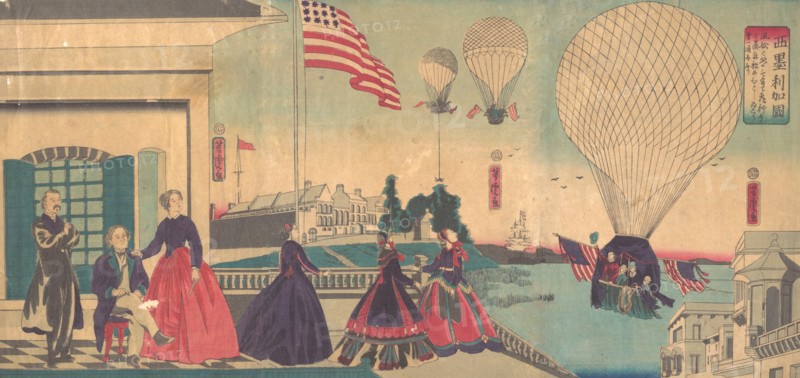 American Balloon Ascension (Amerikakoku), 6th month, 1867.