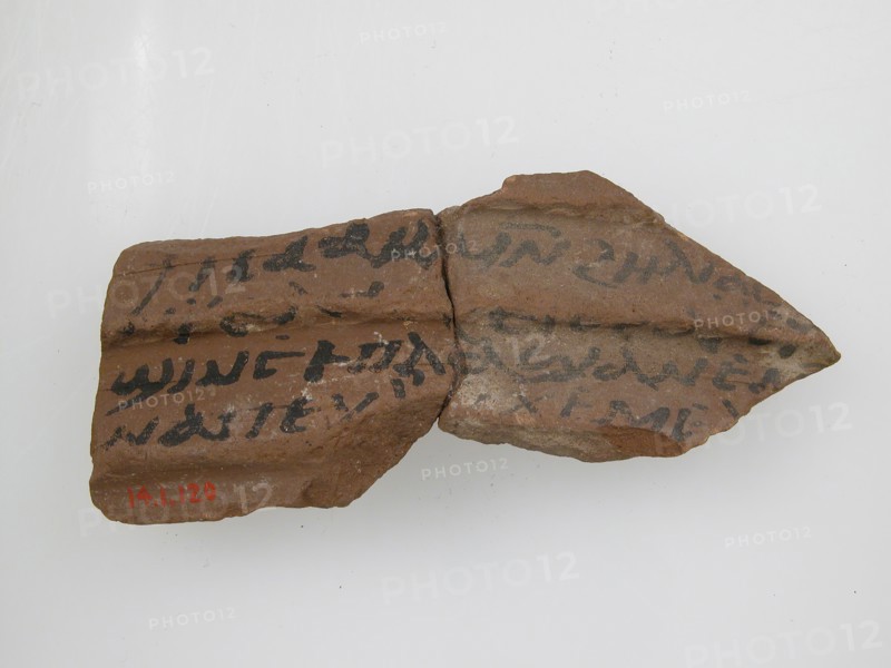 Ostrakon with a Letter from Isaac and Elias to Lashane of Jeme, Coptic, 600.