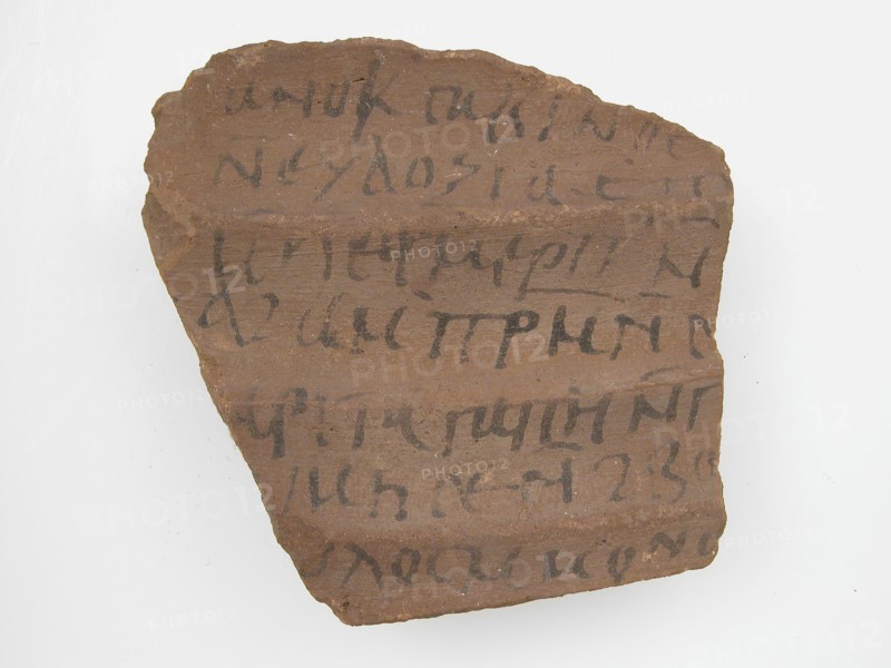 Ostrakon with a Letter from Sabinus to Paham, Coptic, 580-640.