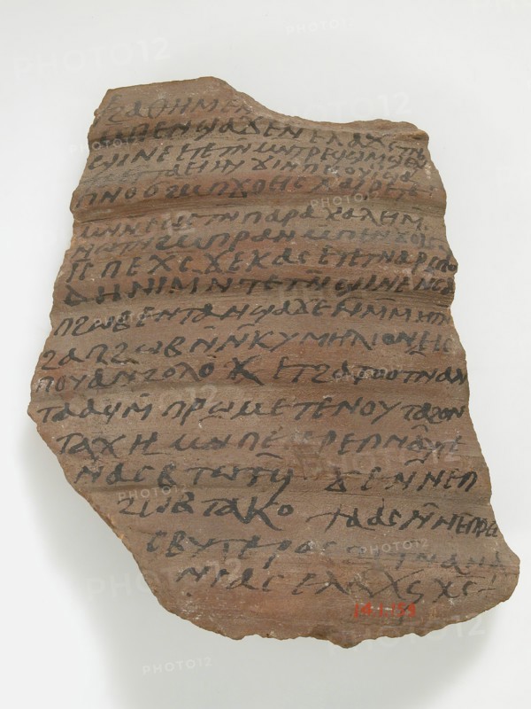 Ostrakon with a Letter from Ananias to Priests, Coptic, 600.
