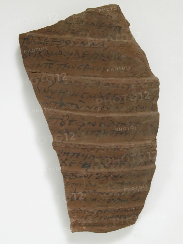 Ostrakon with a Letter from Moses to Moses, Coptic, 7th century.