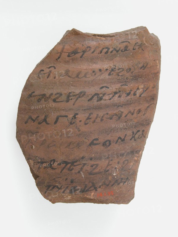 Ostrakon with a Letter from John, Coptic, 600.