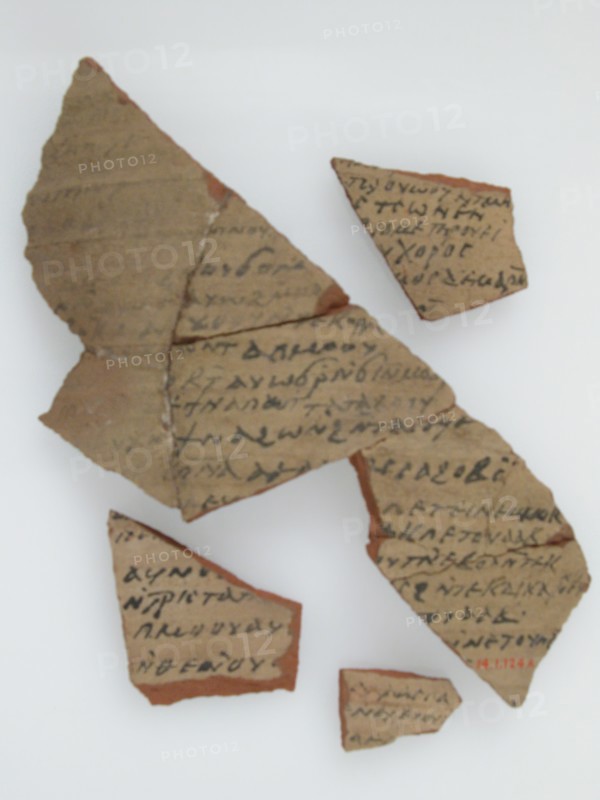 Ostrakon with Biblical Text, Coptic, 600.