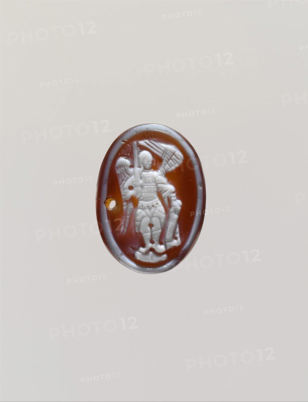 Cameo with the Archangel Michael, Byzantine, probably late 14th century.