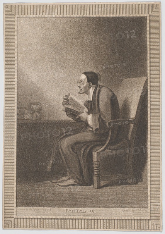 Pantaloon: "The Sixth Age Shifts into the Lean and Slippered Pantaloon" (Shakespeare, As You Like It), 1799.