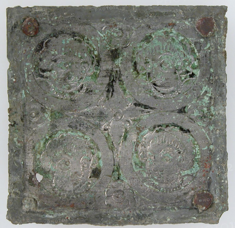Tinned-Copper Plaque with a Personification, Byzantine, 350-400.