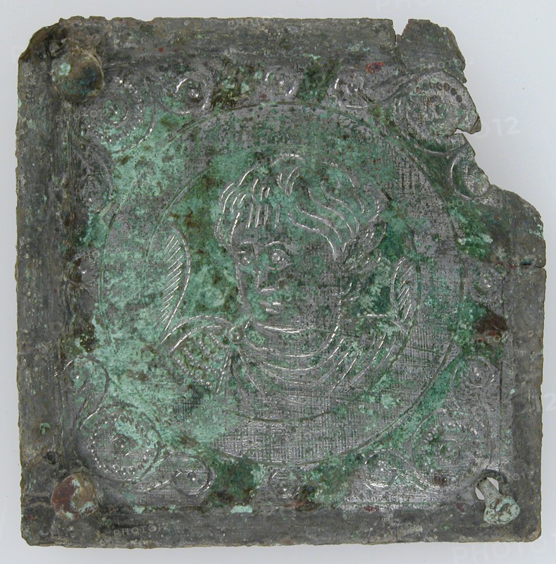 Tinned-Copper Plaque with a Personification, Byzantine, 350-400.
