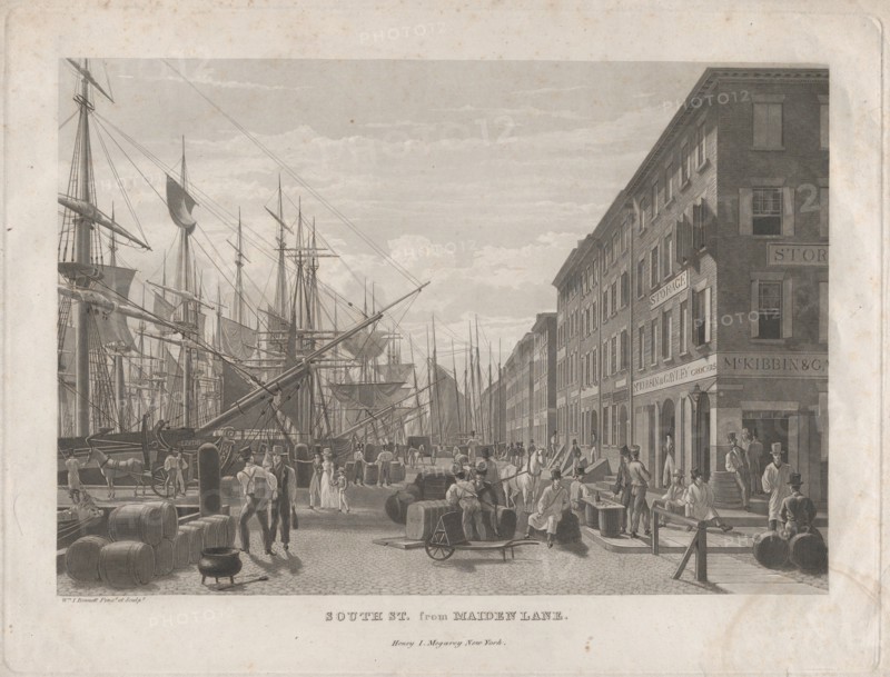 South St. from Maiden Lane, 1834.